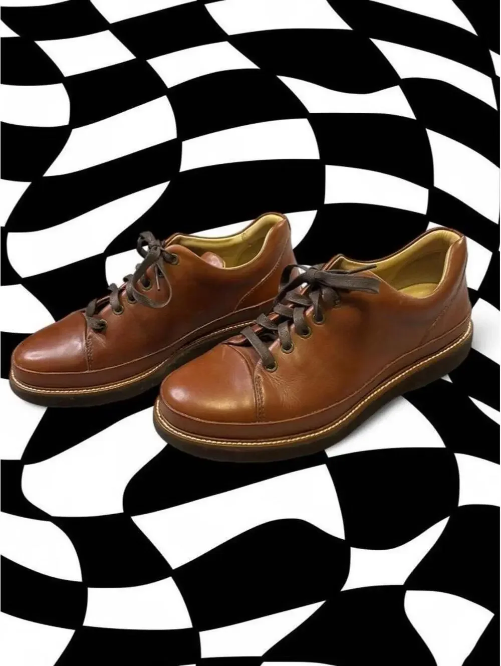Samuel Hubbard Hush Puppies brown leather lace-up shoes